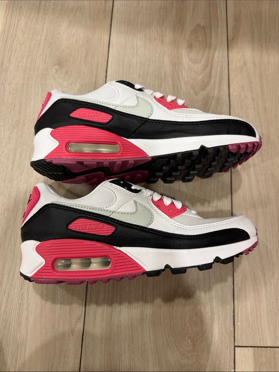 Nike Shoes - Nike Air Max 90 White Black Pink Accent Sneakers